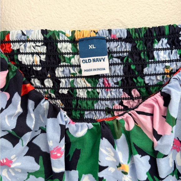 Old Navy Red and Blue Puff Sleeve Blouse - Picture 3 of 5